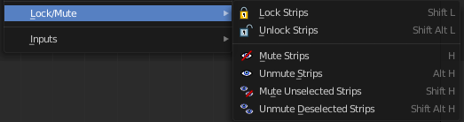 Lock/Mute - Submenu
