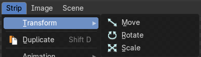 Transform - Submenu