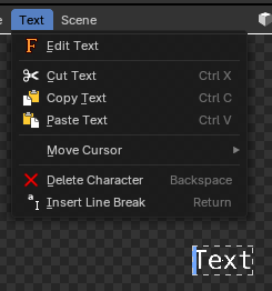 Text menu