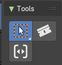 Tool shelf in Sequencer view