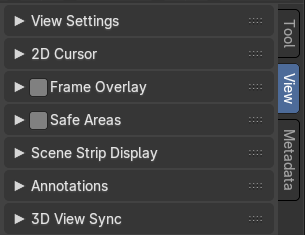 View Settings Tab