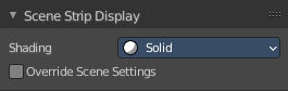 Scene Strip Display panel