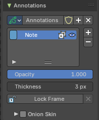 Annotations panel