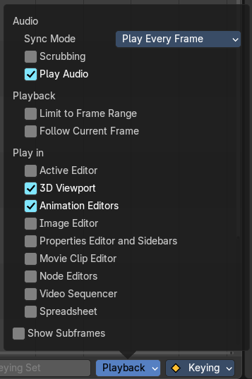 Playback Panel