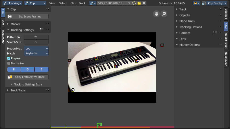 Tracking Mode - Clip Subeditor