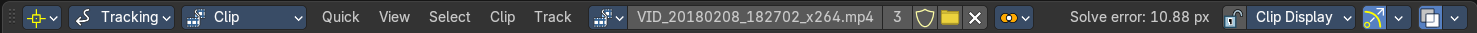 Tracking mode - Clip submode
