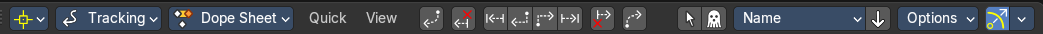 Tracking mode - Dope Sheet submode