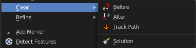 Clear submenu