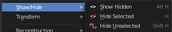 Show/Hide submenu