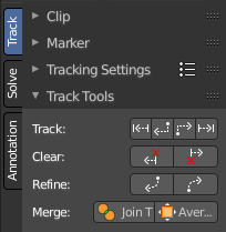 Track tab - Track Tools Panel