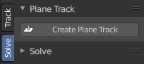 Solve tab - Plane Track Panel