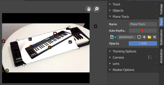 Solve tab - Plane Track Panel
