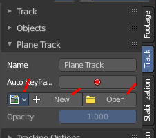 Solve tab - Plane Track Panel