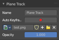Track tab - Plane Track Panel
