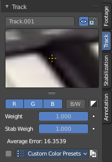 Track Tab - Track Panel