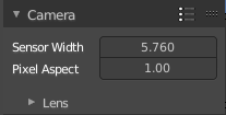Track tab - Camera Panel