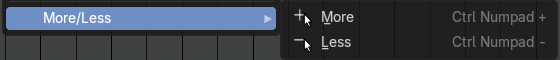 More/Less Sub-menu