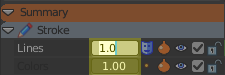 Opacity values