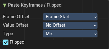 Last operator Paste Keyframes / Flipped