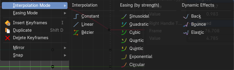 Interpolation Mode submenu