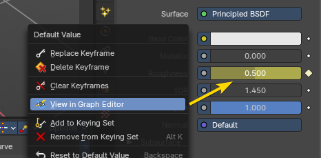 Animated Properties Context Menu