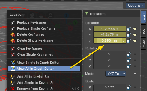 View in Graph Editor