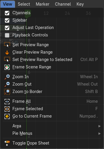 Graph Editor - View Menu