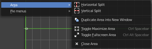 Area submenu