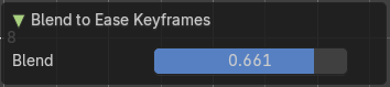 Adjust Last operator Blend to Ease Keyframes