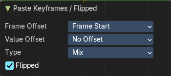 Last Operator Paste Keyframes / Flipped