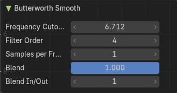 Adjust Last operator Butterworth Smooth
