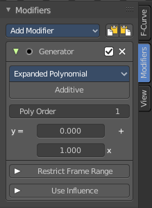 Modifiers Tab - Modifiers Panel
