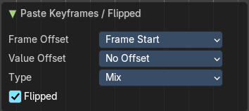 Last operator Paste Keyframes / Flipped