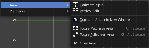 Area submenu