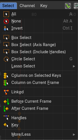 Drivers Editor - Select Menu