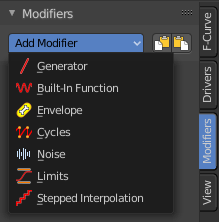 Enable F-Curve Modifiers