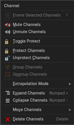 Channel Context Menu