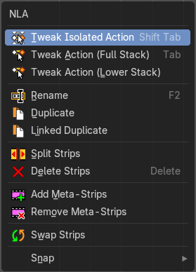 NLA Context Menu