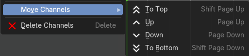 Move Channels submenu