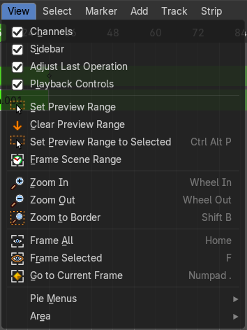 NLA Editor - View Menu