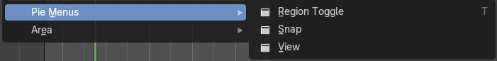 Pie menus submenu