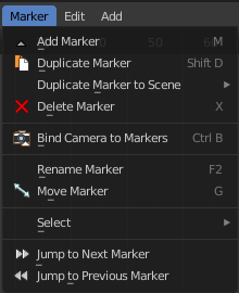 NLA Editor - Marker Menu