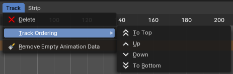 NLA Editor - Track Menu