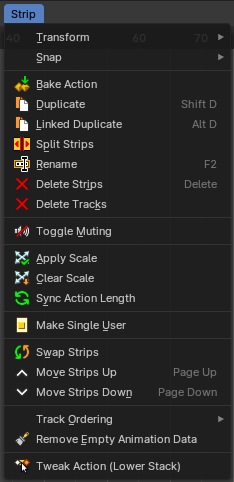 NLA Editor - Strip Menu