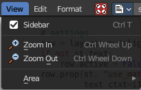Header - View Menu