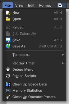 Header - File Menu