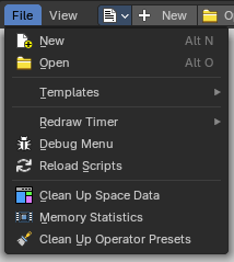 Header - File Menu