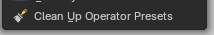 Clean Up Operator Presets