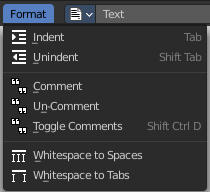 Header - Format Menu