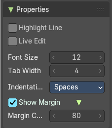 Properties Panel